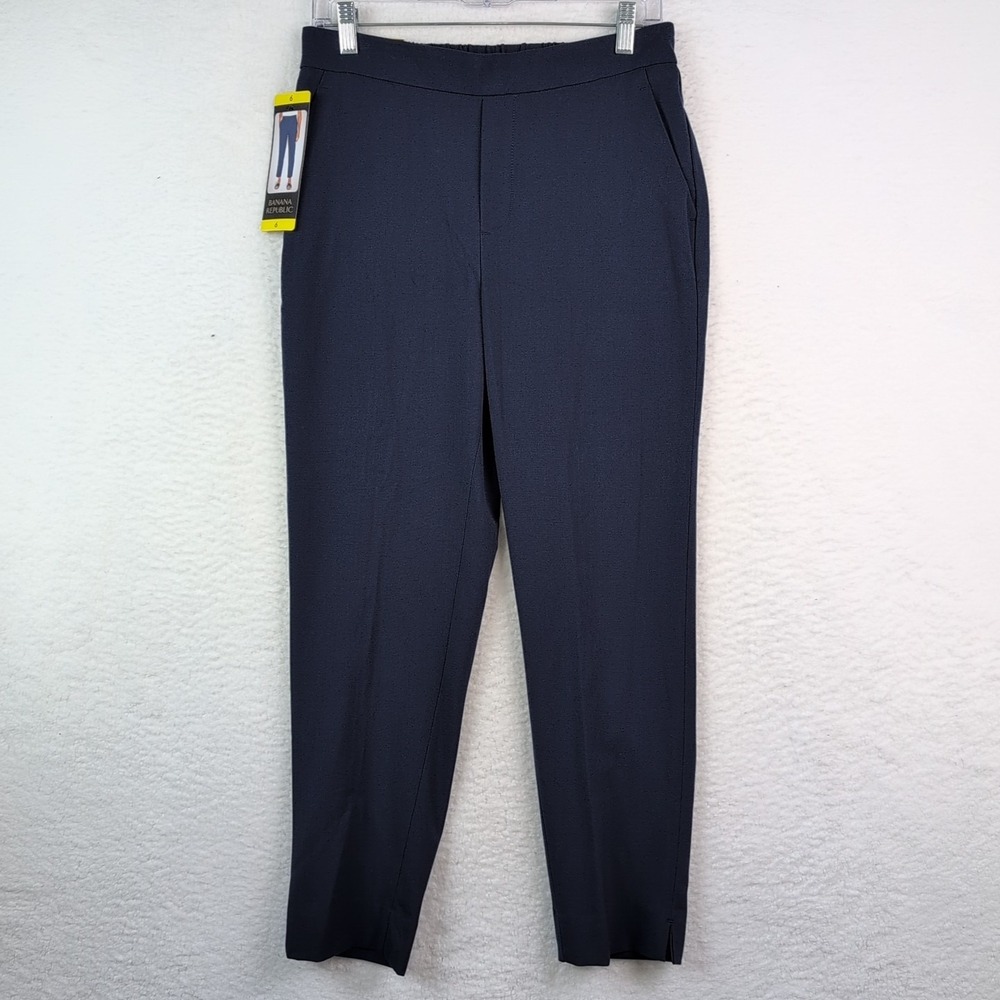 NWT Banana Republic Women's Tapered Pull-On Pants Navy Size 6